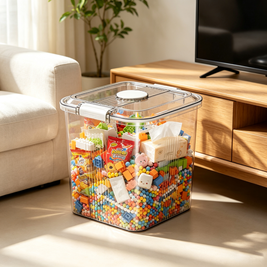 Large Transparent White Storage Organizer