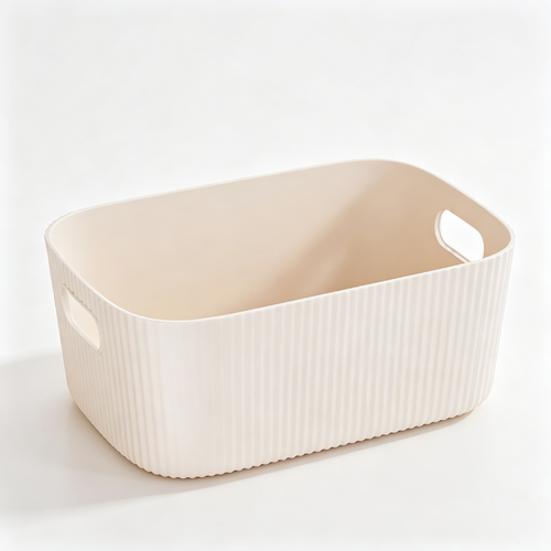 Large Cream Yellow Storage Organizer