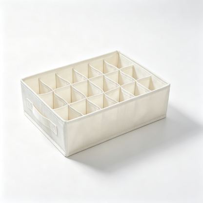 18-Grid Beige Storage Organizer
