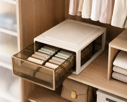 Luxury Tea Brown Underwear Storage Box