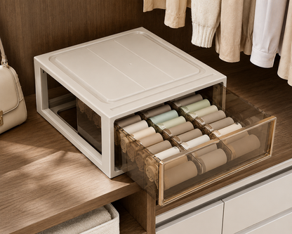 Luxury Tea Brown Underwear Storage Box