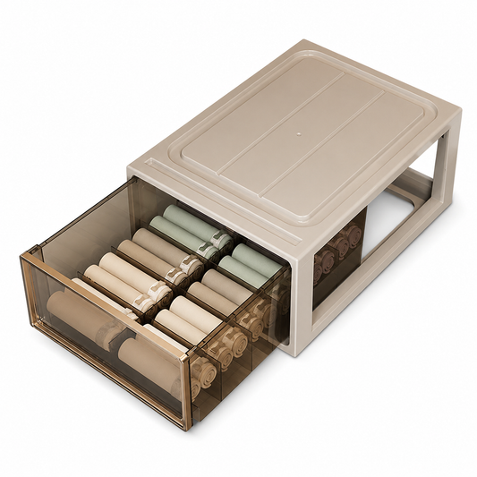 Luxury Tea Brown Underwear Storage Box
