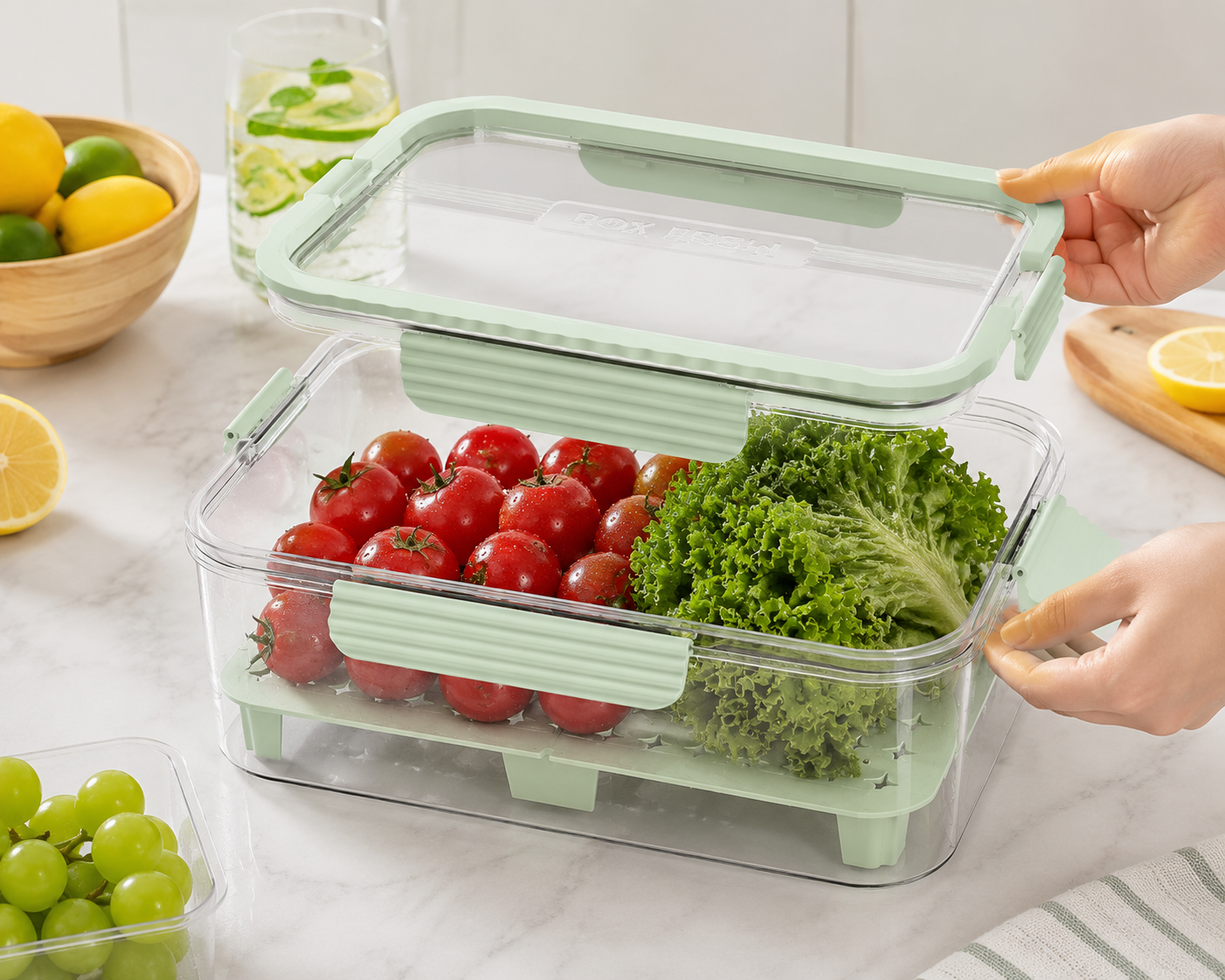 Large Fresh Produce Storage Container